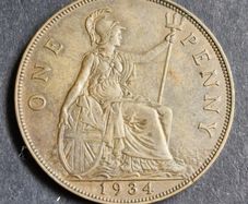 GB 1934 Penny coin