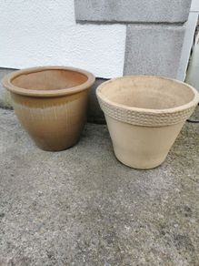 Two Glazed pots