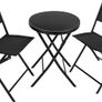 _Bistro Set, Table with Glass Top and 2 Chairs, Robust Steel Frame, Easy to Assemble and Dismantle, Various Colours Image 3