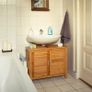 _Washbasin cabinet LAMELL, 2 doors, washbasin & vanity, bamboo & MDF, HBD: 60 x 67 x 30 cm Image 4