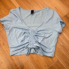 Shein Blue cropped t shirt top size Small
