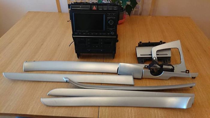 Audi three spoke s-line steering wheel. 6 speed gearbox knob wind deflectors headlamps flayweel clutch kit radio air con parts breaking
