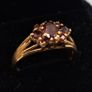 Vintage 9ct  yellow gold garnet ring Image 2