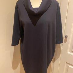 Pala D'Oro navy cowl neck dress size 12-14