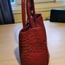 Red leather Newbridge bag Image 2