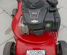 Almost new MORRISON self drive lawnmower with Briggs and Stratton engine 500 E series, 140 cc. 20 inch, which starts first pull.  No last price or time wasters please