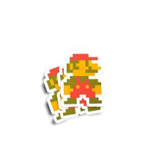 Mario Bros Sprite Glossy Stickers 2-Pack