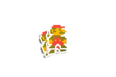 Mario Bros Sprite Glossy Stickers 2-Pack