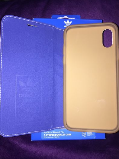 iphone X XS booklet case adidas originals wireless charging
