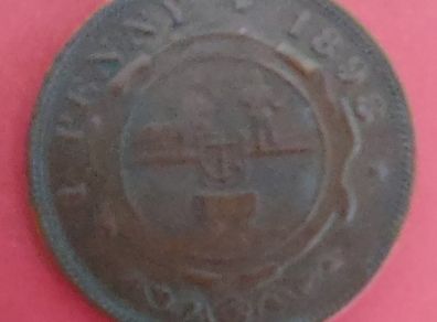 South Africa 1898 1 Penny  Coin Very Fine Condition