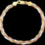 Vintage Italian 18K Gold & 925 Silver Bracelet Image 3