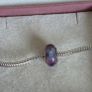 Pandora purple and blue floral murano glass charm, known as the (Flowers for You) design very good condition hallmarked Image 3