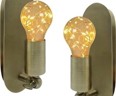 Wall lights / sconces (x 2) Antique Brass