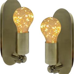 Wall lights / sconces (x 2) Antique Brass