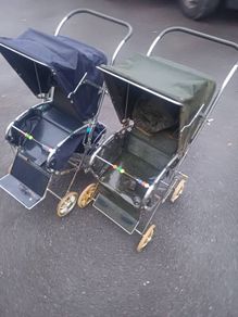 vintage two silver cross stroller