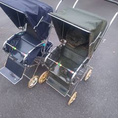 vintage two silver cross stroller