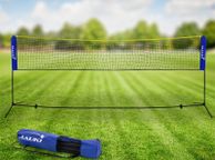 main image for ad Badminton net incl. 3 shuttlecocks 400x103x155 cm blue polyethylene