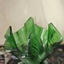 Vintage Green Glass Handkerchief Vase Image 4