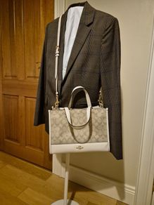 Coach cream leather handbag