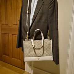 Coach cream leather handbag