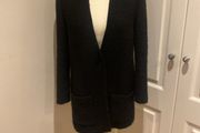 Carine Roitfeld Uniqlo black wool mix jacket size 10