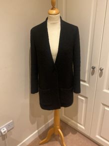 Carine Roitfeld Uniqlo black wool mix jacket size 10