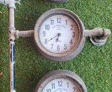 clock, triptych display