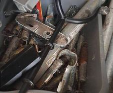 Free scrap metal, mainly from a trampoline