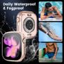 [2 in 1] Waterproof Case for Apple Watch Series 11/10 42mm Screen Protector,360 Protective PC Cover Tempered Glass,Front & Back Bumper for iPhone Watch 42mm Image 6