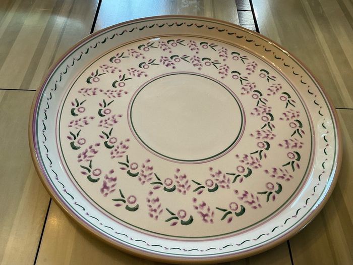 Nicholas Mosse new Lavender limited edition from Washington Creek .  A round platter 13 inches in diameter and a tea pot