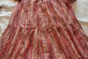 Orange Print Maxi Dress