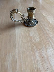 candle holder - vintage brass