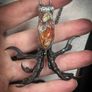 1 Crow Claws Soldered with the most beautiful Opal in Matrix Talisman Image 3