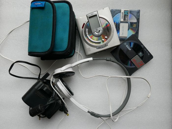 Sharp Minidisc Recorder Player Md Ms701h  Works Well.