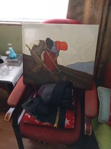beautiful art print framed the famine worker's