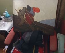 beautiful art print framed the famine worker's