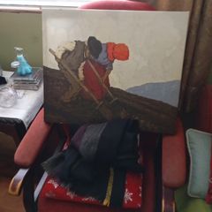 beautiful art print framed the famine worker's