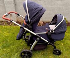 double buggy - Silver Cross Wave - carrycot and seat