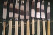 Faux Bone Handle Dinner Knives