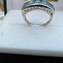 9ct White gold ring with 5 stones Aquamarine Image 7
