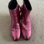 Gioseppo pink metallic leather boots size 4 Image 2