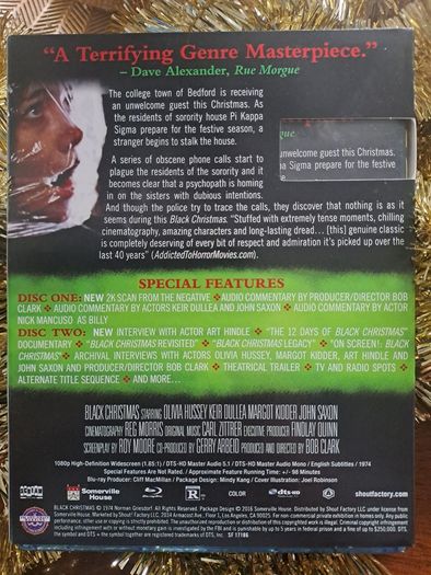 Black Christmas (1974) Blu ray Scream Factory Limited