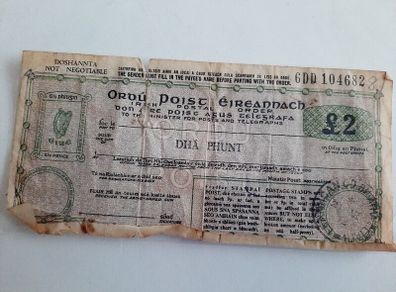 Vintage 1970 money postal order