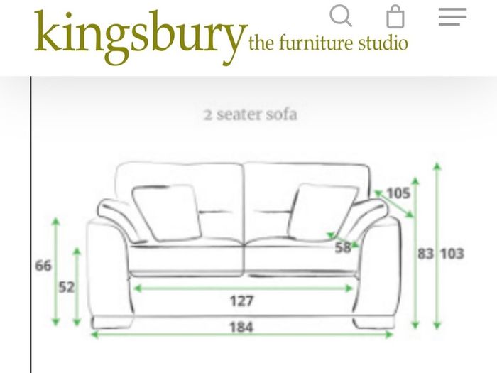 Fabric 2 seater Sofa