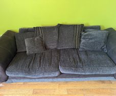 Large Grey 3-Seater Sofa and Matching Armchair, Very Comfortable,  Oranmore