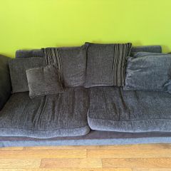 Large Grey 3-Seater Sofa and Matching Armchair, Very Comfortable,  Oranmore
