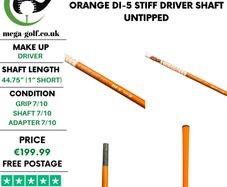Graphite Design Tour AD Orange DI-5 Stiff Driver Shaft / Untipped