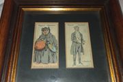 Set of 3 Framed Vintage Players John player Cards Dickens Characters by Kyd