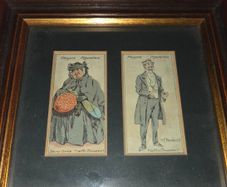 Set of 3 Framed Vintage Players John player Cards Dickens Characters by Kyd
