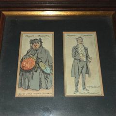 Set of 3 Framed Vintage Players John player Cards Dickens Characters by Kyd